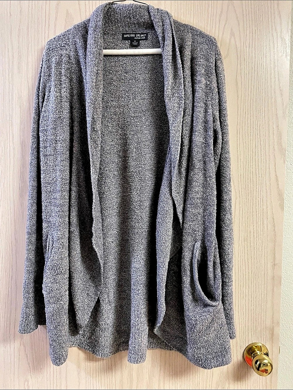 Barefoot Dreams CozyChic Lite Circle Cardigan Gray Medium